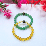 Citrine + Green Aventurine Crystal Bracelet (Combo)
